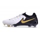 Nike Phantom Luna 2 Elite L FG Bianco Nero Oro Metallizzato