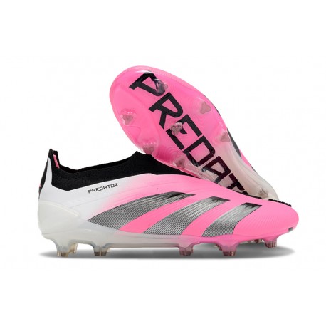 adidas Predator Elite Senza Lacci FG Rosa Bianco Nero