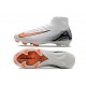 Scarpe Nike Zoom Mercurial Superfly X Elite FG Bianco Arancio Nero