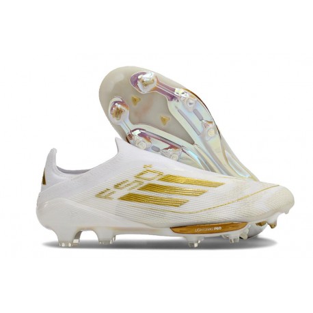 Scarpe adidas F50+ LL FG Ftwr Bianco Oro Met Ftwr Bianco