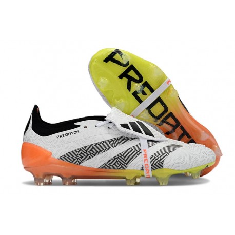 adidas Predator Elite Tongue FG Bianco Nero Arancione
