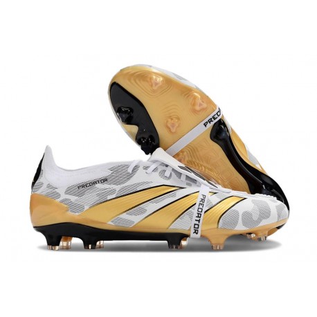 adidas Predator Elite Foldover Tongue FG Bianco Nero Core Oro Met
