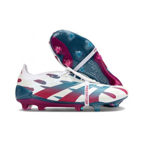 adidas Predator Elite Foldover Tongue FG Bianco Rosso Blu