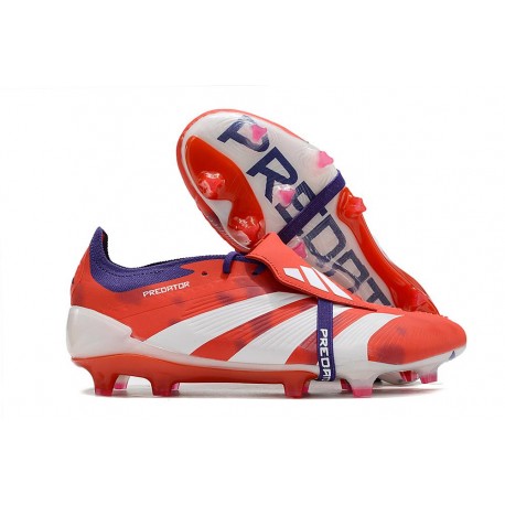 adidas Predator Elite Foldover Tongue FG Rosso Bianco