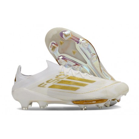 adidas Scarpa da Calcio F50+ Elite FG Ftwr Bianco Oro Met Ftwr Bianco