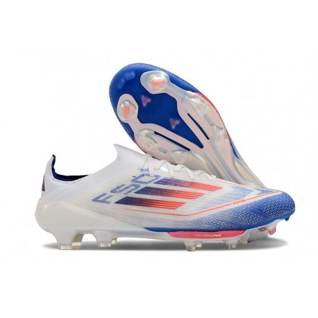adidas Scarpa da Calcio F50+ Elite FG Ftwr Bianco Rosso Solare Blu Lucido