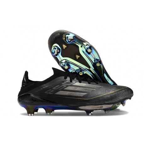adidas Scarpa da Calcio F50+ Elite FG Nero Core Ferro Metallizzato Oro Met
