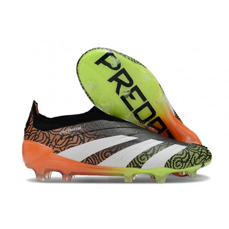 adidas Predator Elite Senza Lacci FG Arancione Nero Bianco Verde