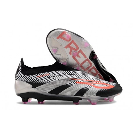 adidas Predator Elite Senza Lacci FG Argento Nero Rosso