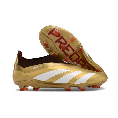 adidas Predator Elite Senza Lacci FG Oro Bianco