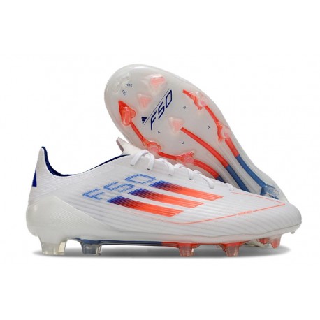 Scarpe adidas F50 Elite FG Bianco Blu Rosso