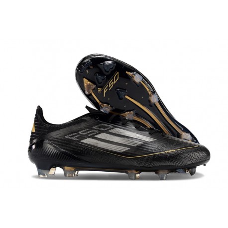 Scarpe adidas F50 Elite FG Nero Core Ferro Metallizzato Oro Met