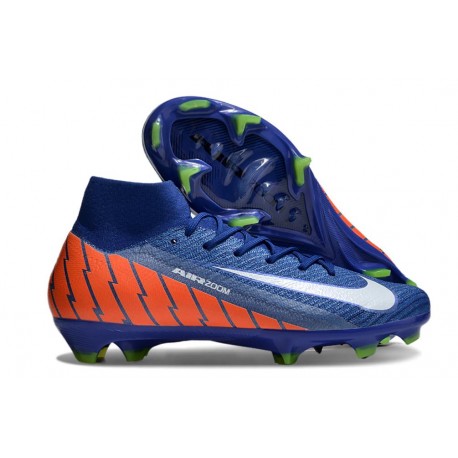 Nike Zoom Mercurial Superfly 10 Elite FG Blu Arancio Nero