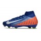 Nike Zoom Mercurial Superfly 10 Elite FG Blu Arancio Nero