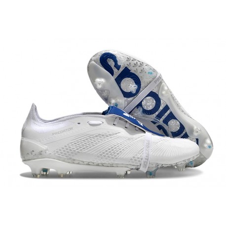 Scarpa adidas Predator Elite Tongue FG Polar Victory - Bianco Argento Metallizzato Blu