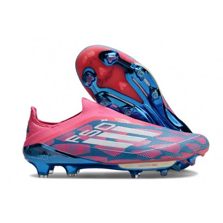 Scarpe adidas F50+ LL FG Solar Blu Ftwr Bianco Solar Rosa