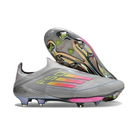 Scarpe adidas F50+ LL FG Grigio Rosa Giallo