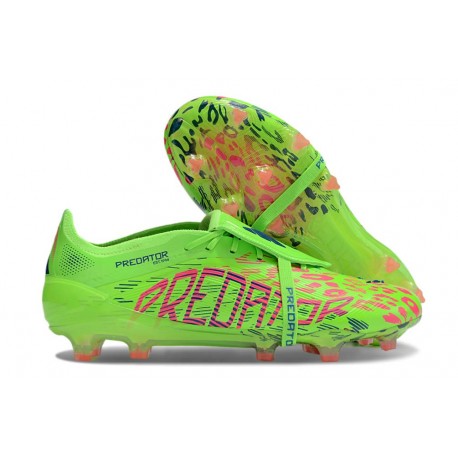 Adidas Predator Elite Fold-over Tongue FG Limone Lucido Rosa Lucido Blu Fusion