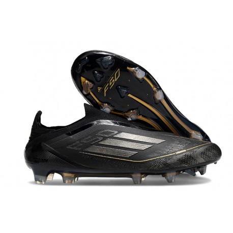 adidas F50 Elite Senza Lacci FG Nero Core Ferro Metallizzato Oro Met