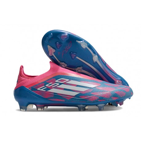 adidas F50 Elite Senza Lacci FG Solar Blu Ftwr Bianco Solar Rosa