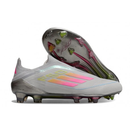 adidas F50 Elite Senza Lacci FG Grigio Rosa