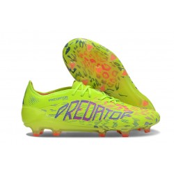 adidas Predator Elite 25 FG Limone Lucido Rosa Lucido Blu Fusion