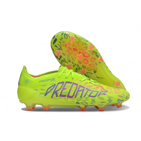 adidas Predator Elite 25 FG Limone Lucido Rosa Lucido Blu Fusion
