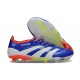 adidas Predator Elite 25 FG Blu Lucido Ftwr Bianco Rosso Solare