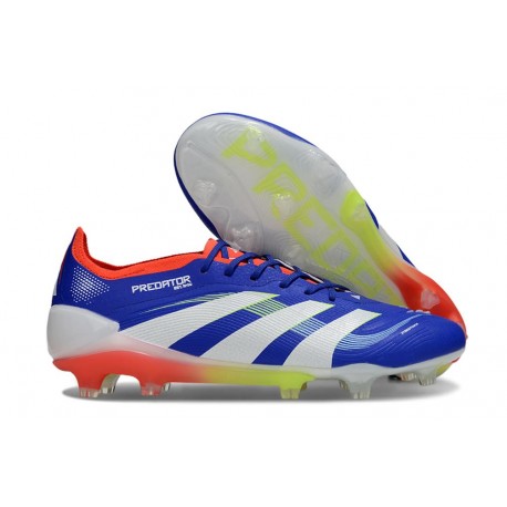 adidas Predator Elite 25 FG Blu Lucido Ftwr Bianco Rosso Solare