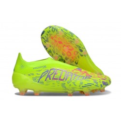 adidas Predator Elite Laceless FG Limone Lucido Rosa Lucido Blu Fusion