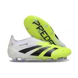 adidas Predator Elite Laceless FG Bianco Nero Limone Lucido