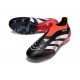 adidas Predator Elite Laceless FG X MOMENTS Nero Bianco Rosso Vivido