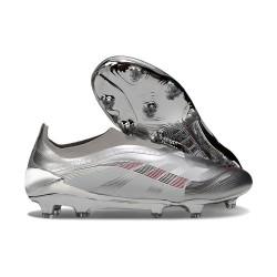 adidas Predator Elite Laceless FG Argento Grigio