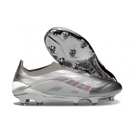 adidas Predator Elite Laceless FG Argento Grigio