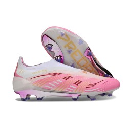 adidas Predator Elite Laceless FG Rosa Bianco