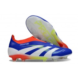 adidas Predator Elite Laceless FG Blu Lucido Ftwr Bianco Rosso Solare