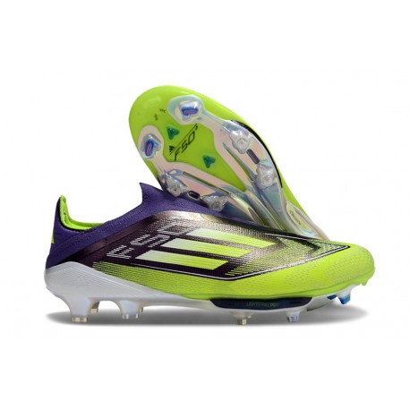 Scarpe adidas F50+ LL FG Viola Rush Ftwr Bianco Limone Lucido