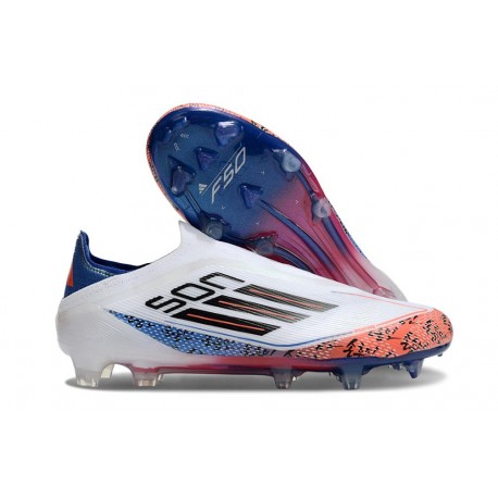 Adidas F50 Elite Laceless X Son FG Blanc Noir Rouge Vif