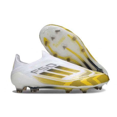 adidas F50 Elite Senza Lacci FG Bianco Giallo