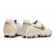 Scarpa Nike Tiempo Legend X Elite FG R10 Bianco Oro