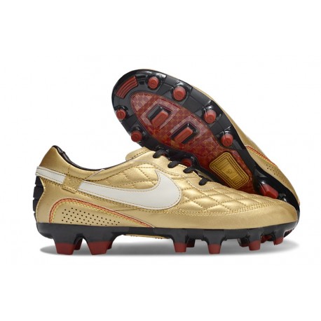 Scarpa Nike Tiempo Legend X Elite FG R10 Oro Bianco