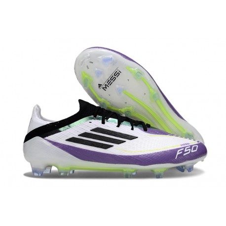 Scarpa adidas F50 Elite FG X Messi Ftwr Bianco Nero Core Unity Viola