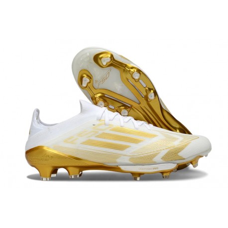 adidas Scarpa da Calcio F50+ Elite FG Bianco Oro Met