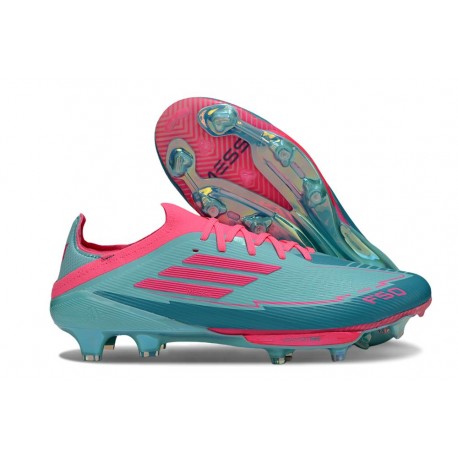adidas Scarpa F50 + FG X Messi Flash Acqua Rosa Lucido Ciano Lucido