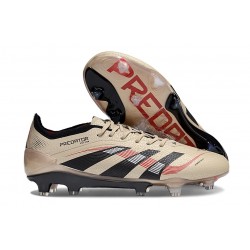 adidas Predator Elite 25 FG Platin Met Nero Aurora Rosso