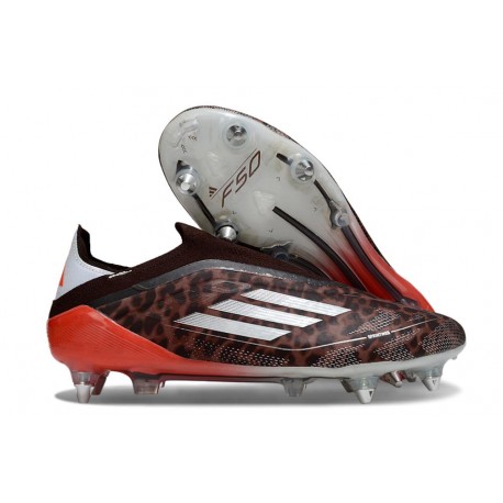 Scarpe da Calcio adidas F50 Elite LL SG Marrone Bianco Rosso