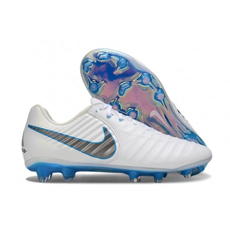Scarpa Nike Tiempo Legend X Elite FG R10 Bianco Blu 