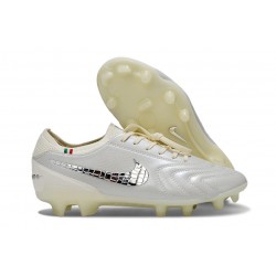 Scarpa Nike Tiempo Legend X Elite FG R10 Bianco Argento