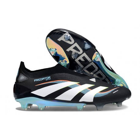 adidas Predator Elite Laceless FG Nero Bianco Blu