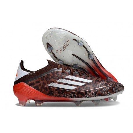 Scarpa da Calcio adidas F50 Elite FG Leopardo Argento Rosso